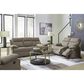 Ashley Side-Swipe Manual Reclining Loveseat in Mocha, , large