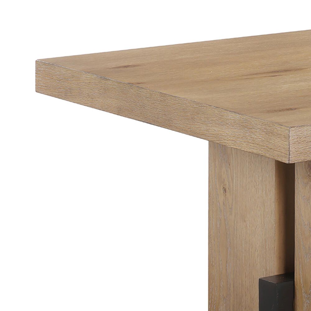 Steve Silver Furniture Aubrey Cocktail Table in Weathered Driftwood and Black, , large