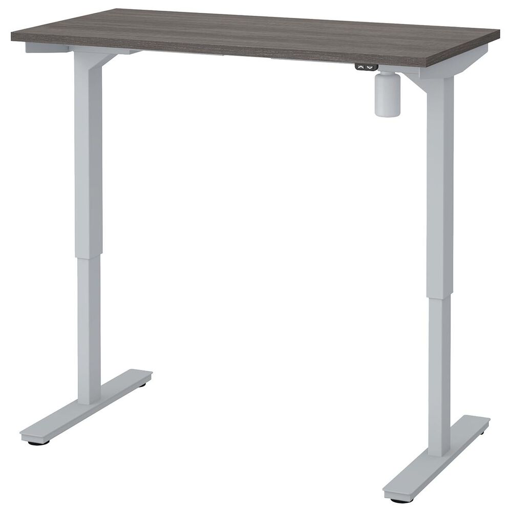 Bestar 48" Height Adjustable Table in Bark Gray, , large