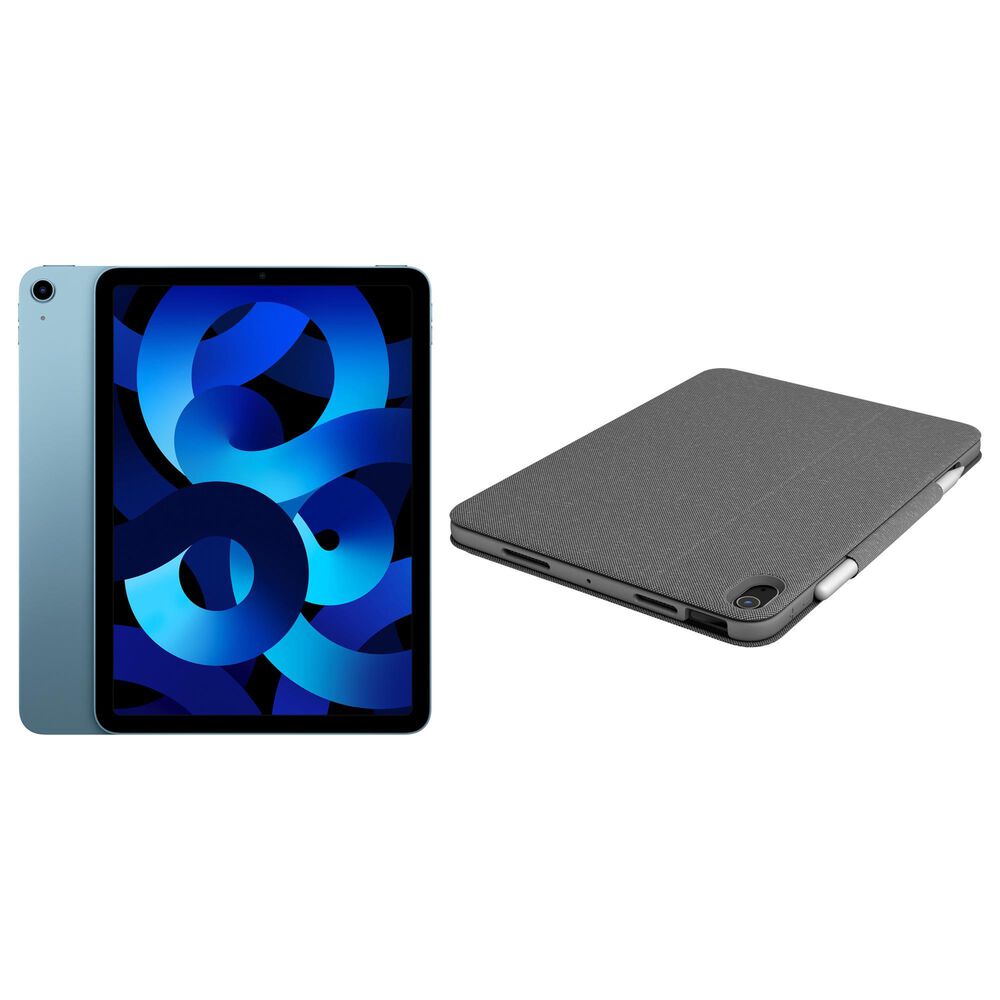 Apple iPad Air 10.9" (5th Generation) 64GB in Blue | Wi-Fi with Folio Touch, , large