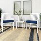 CorLiving Miramar 3-Piece Patio Chat Set in White/Navy Blue, , large