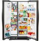Whirlpool 24.5 Cu. Ft. 36" Wide Side-by-Side Refrigerator in Fingerprint Resistant in Black Stainless Steel, , large