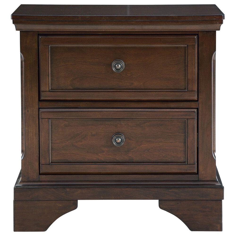 Ashley Trellington 2-Drawer Nightstand in Warm Brown Cherry, , large