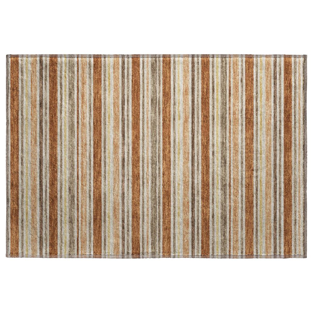 Dalyn Rug Company Soft Essentials Striped Paprika 1"8" x 2"6" Indoor/Outdoor Area Rug, , large