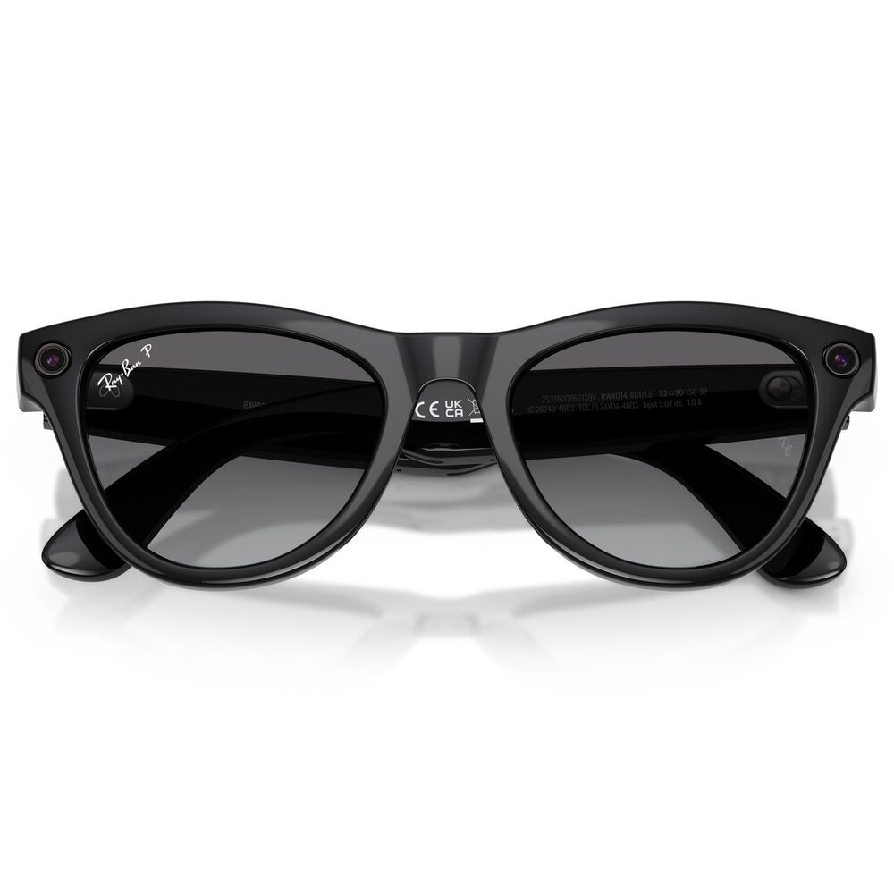 Rayban Glasses Skyler Gen 2 Sunglasses with Polarized Gradient Graphite Lenses in Shiny Black, , large