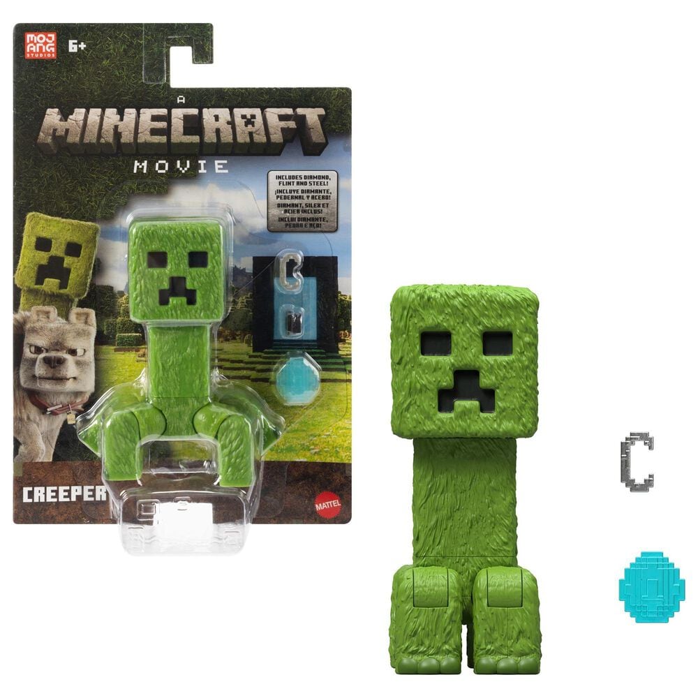 Minecraft A Minecraft Movie - 4&quot; Creeper Action Figure in Multicolor, , large