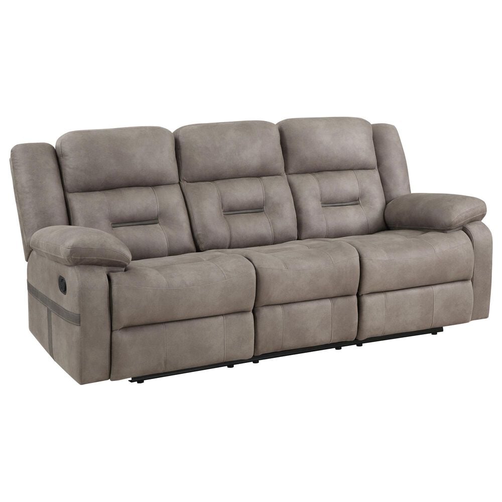 Steve Silver Abilene Manual Reclining Sofa with Drop-Down Console in Tan, , large
