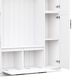 HOMLUX 5-Hook Hall Tree with 4 Side Cabinets and Storage Bench in White, , large