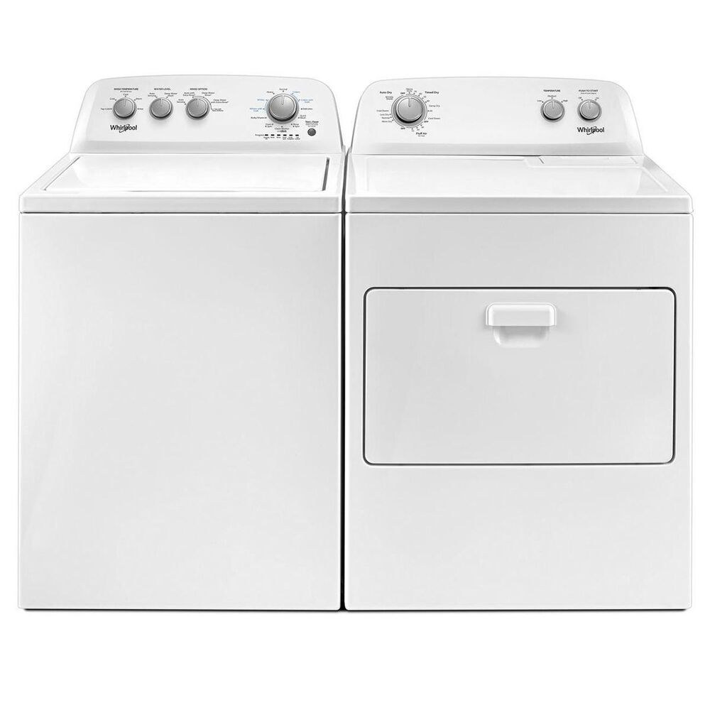 Whirlpool 3.8 Cu Ft Top Load Washer and 7 Cu Ft Front Load Gas Dryer