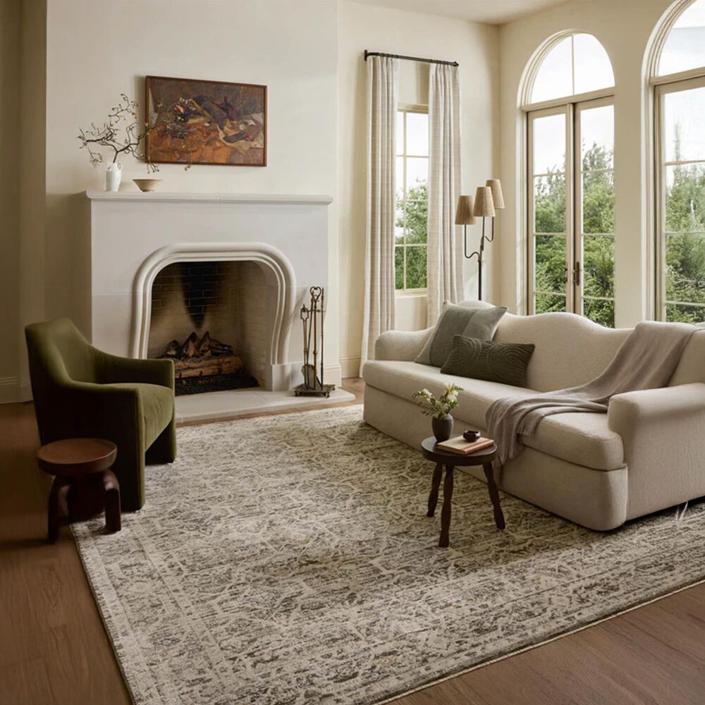 Loloi Clarisse Olive and Ivory 2&#39;6&quot; x 10&#39;2&quot; Runner, , large