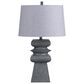 Crestview Collection Zane Table Lamp in Grey and Brushed Black, , large