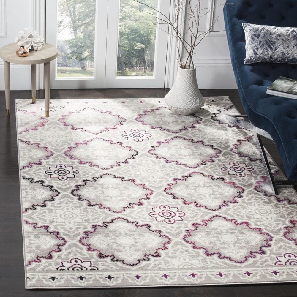 Safavieh Skyler SKY199P 4&#39; x 6&#39; Gray and Pink Area Rug, , large