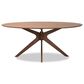 Baxton Studio Monte 71" Dining Table in Walnut Brown - Table Only, , large