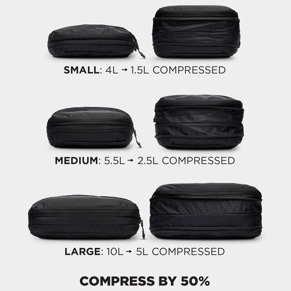Nomatic 3-Pack Compression Packing Cubes in Black, , large