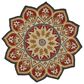 L&R Resources Sinuous Sunflower 4" Scalloped Red Area Rug, , large