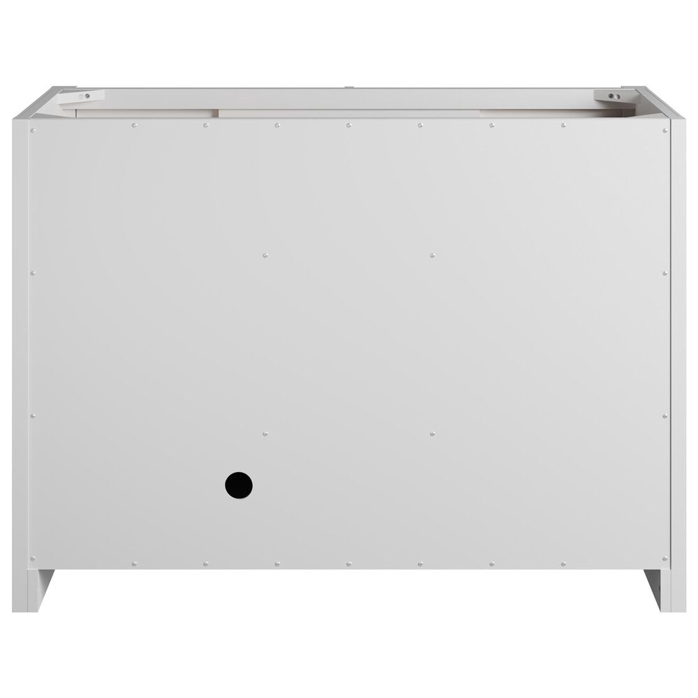 James Martin Bellshire 48" Single Bathroom Vanity in Bright White with 3 cm Charcoal Soapstone Silestone Top and Rectangular Sink, , large