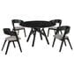 Blue River Venus and Jackie 5-Piece Dining Set with Brown Cushion in Black, , large
