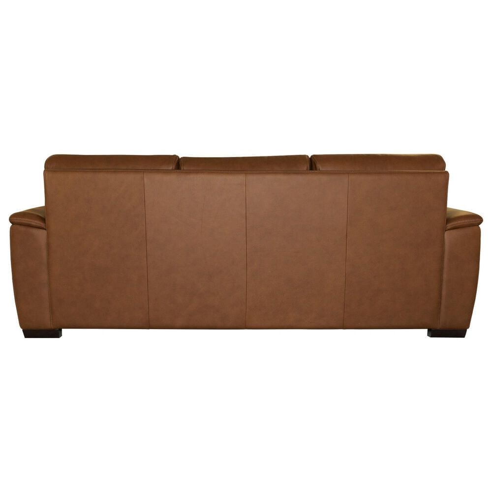 Flexsteel Henry Stationary Leather Sofa and Loveseat Set in Caramel, , large