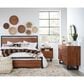 Home Trends & Design Aspen Queen Platform Bed in Walnut and Antique Zinc, , large