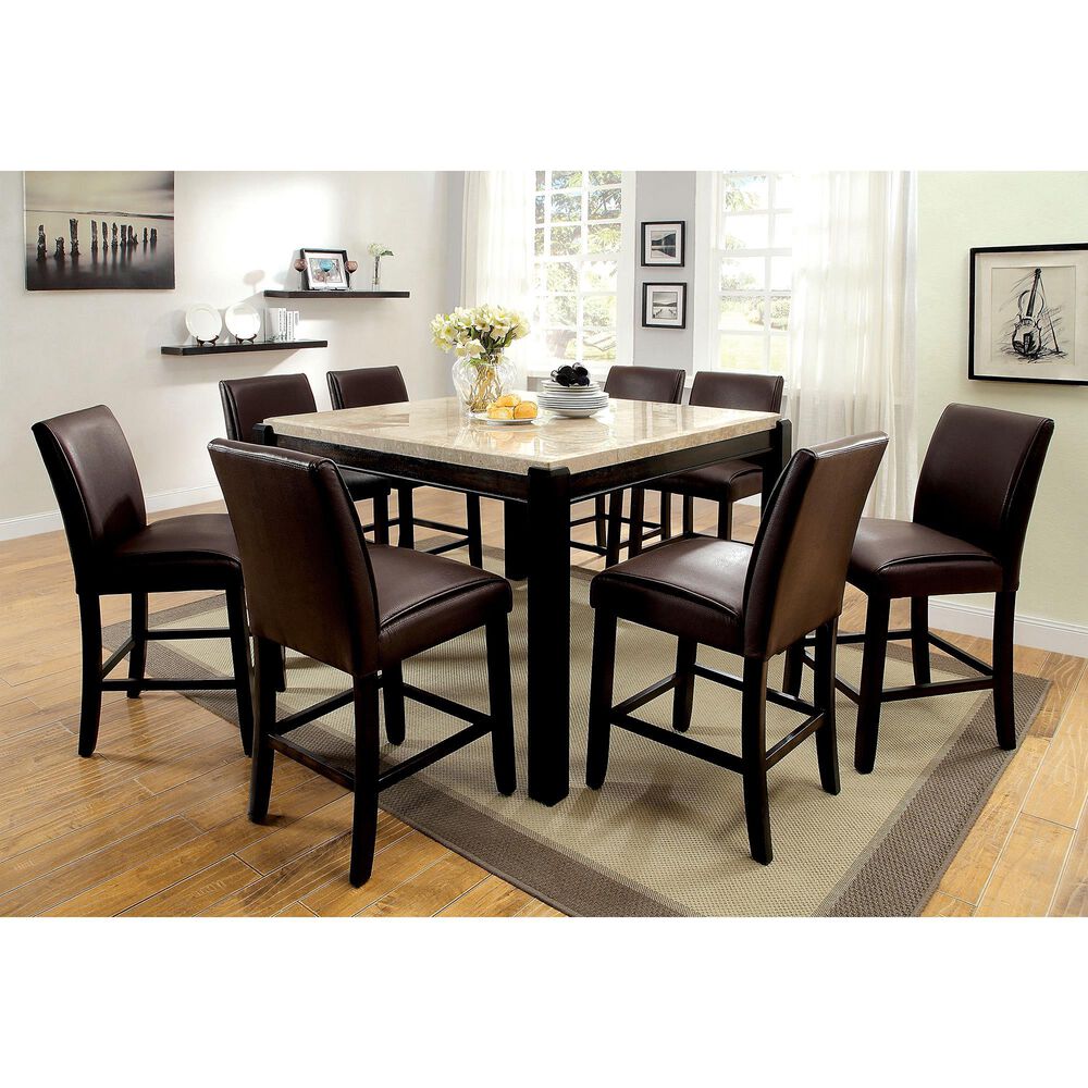 Furniture of America Armstead Counter Height Chair in Dark Walnut &#40;Set of 2&#41;, , large