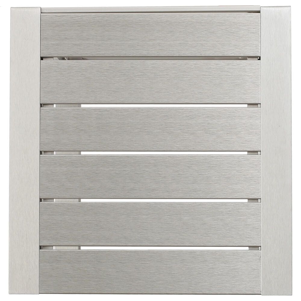 Hearth and Haven Cape Coral C-Shaped Patio Side Table in Silver, , large