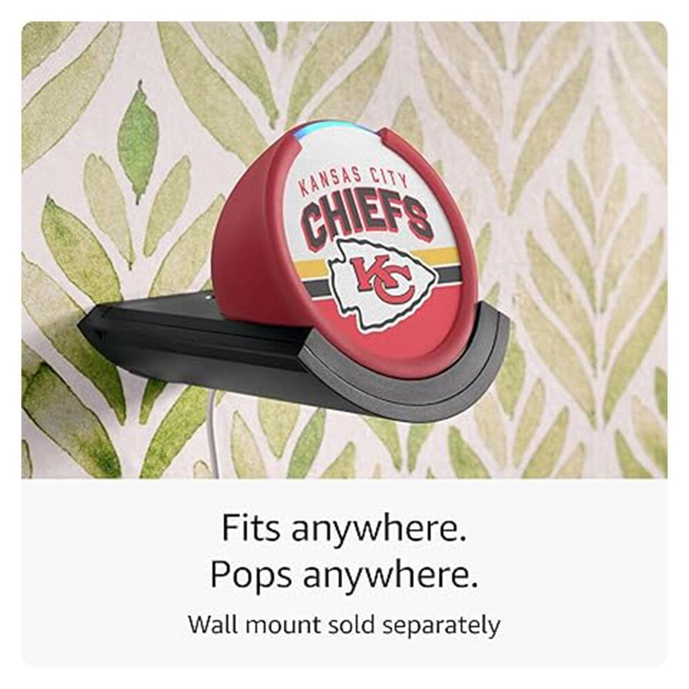 Amazon Echo Pop (newest model) | Officially Licensed NFL Limited-Edition | Kansas City Chiefs ('25-26 Season Design), , large