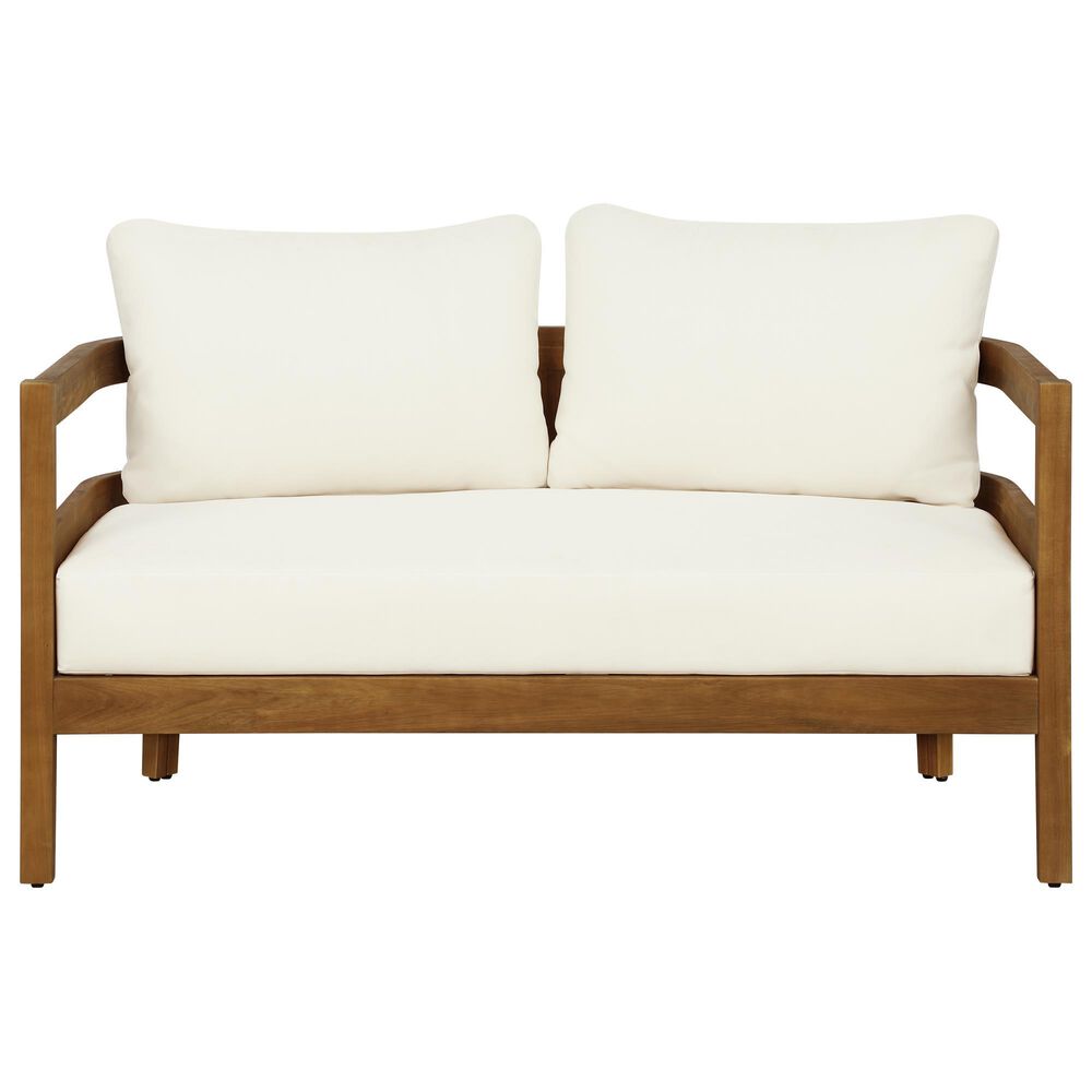 Linon Home Decor Breton 2-Piece Outdoor Conversation Set in Brown, , large