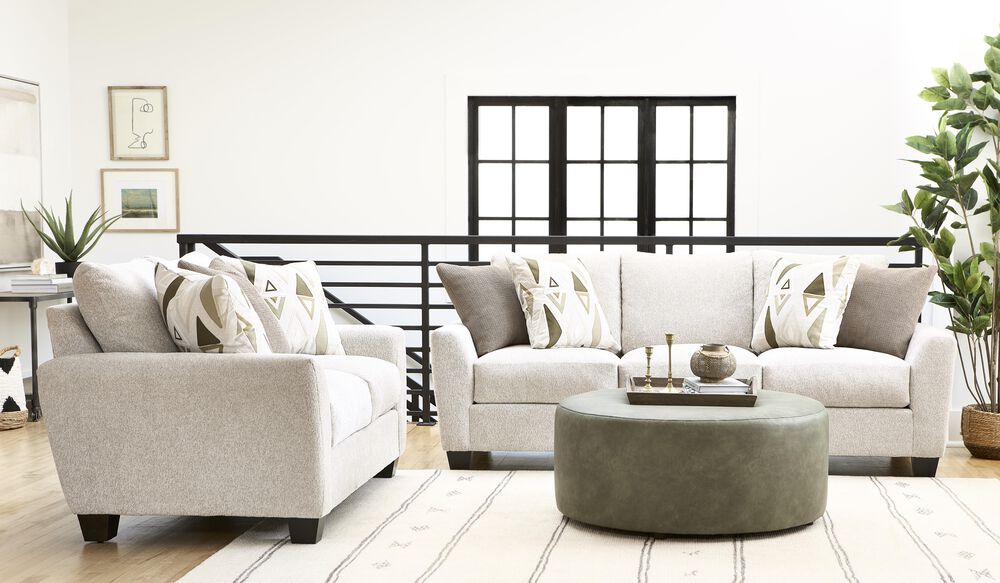 Michael Nicholas Designs Pinehurst Stationary Loveseat in Ward Platinum, , large