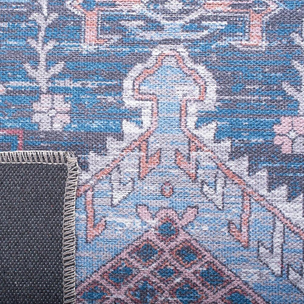 Safavieh Serapi Bohemian 6&#39;7&quot; Square Blue and Ivory Area Rug, , large