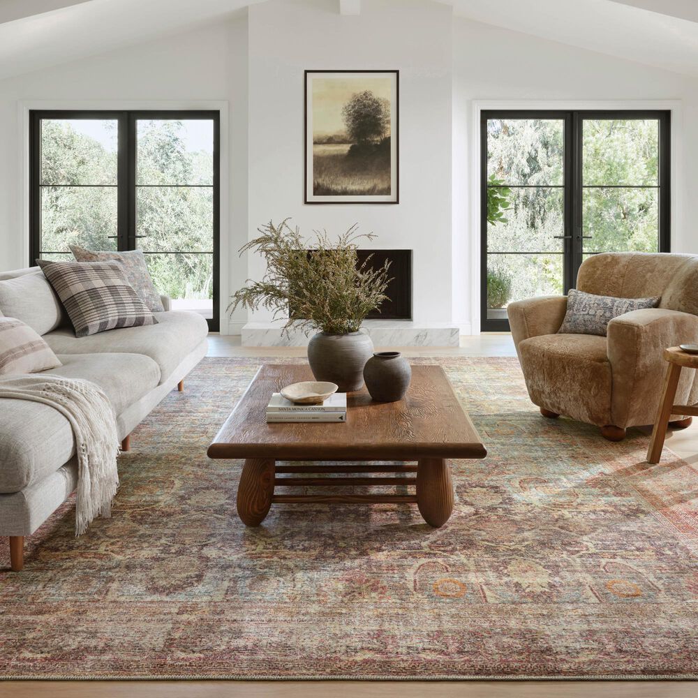 Amber Lewis x Loloi Georgie 10&#39; x 14&#39; Jade and Sunset Area Rug, , large