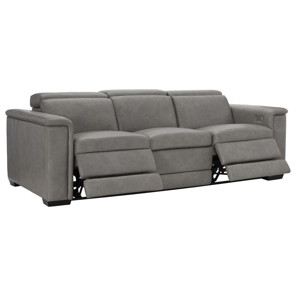 Bernhardt Lioni Power Motion Sofa in Light Grey, , large