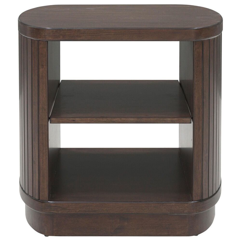 Ashley Korestone End Table in Dark Brown, , large