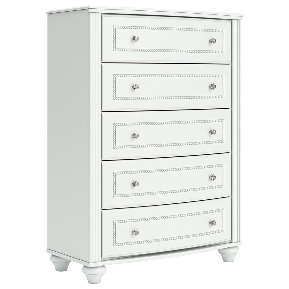 Ashley Kozlani 5-Drawer Chest in White, , large