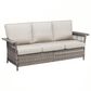 Sunwell Garden 33"H 3-Seater Outdoor Sofa with Ergonomic Design and Beige Cushions in Gray, , large