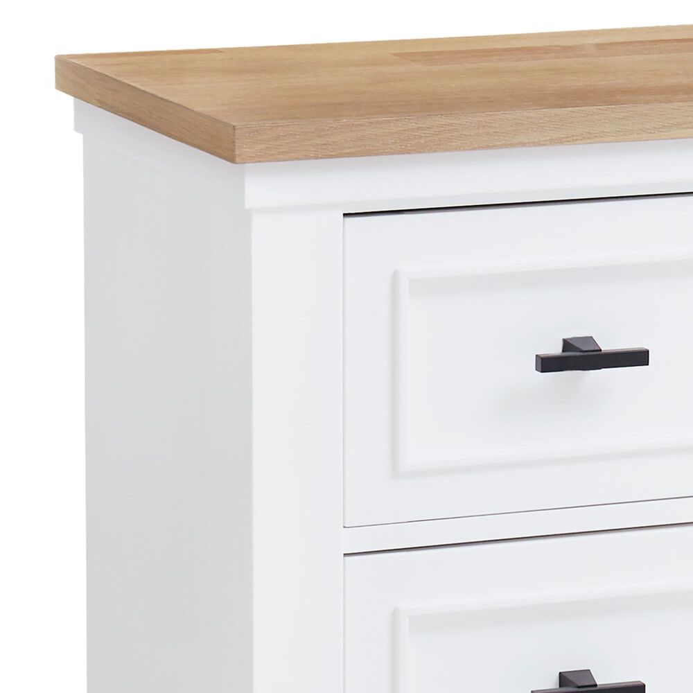 Ashley Ashbryn 74&quot; TV Stand in White and Natural, , large
