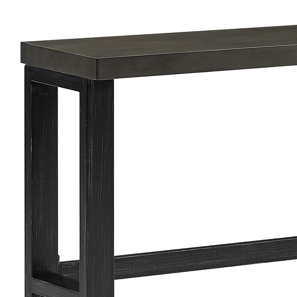 Linden Boulevard Haywood Sofa Bar Table in Gray and Gunmetal, , large