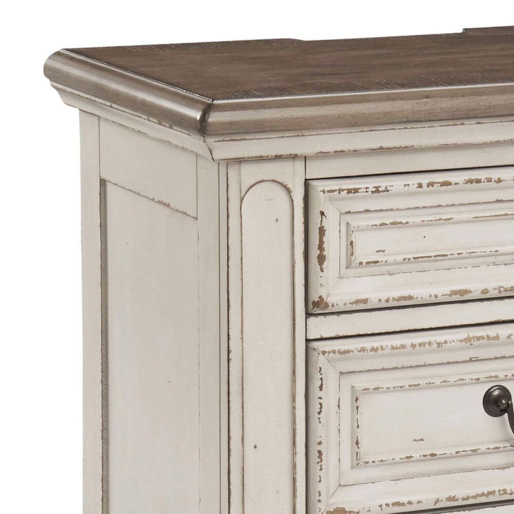 Ashley Realyn 5-Piece King Bedroom Set in Chipped White and Distressed, , large