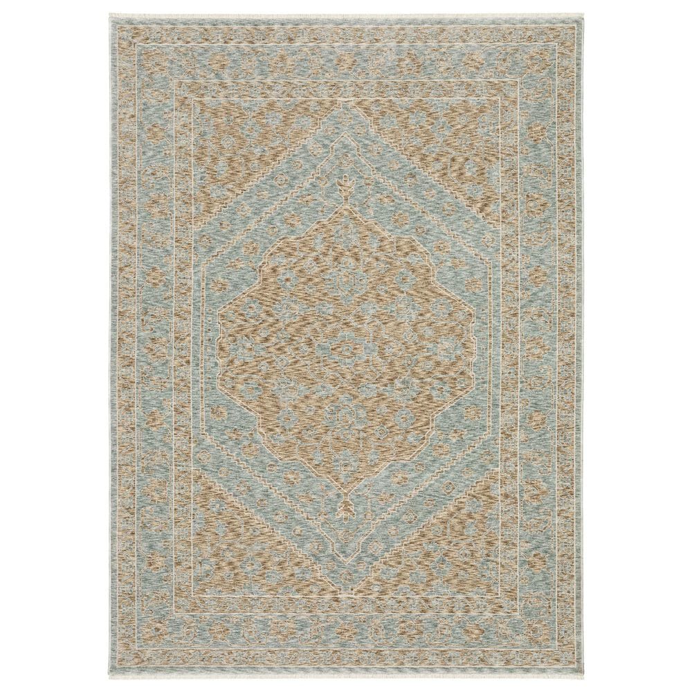 Oriental Weavers Echo Oriental Beige and Blue 9"10" x 12"10" Area Rug, , large