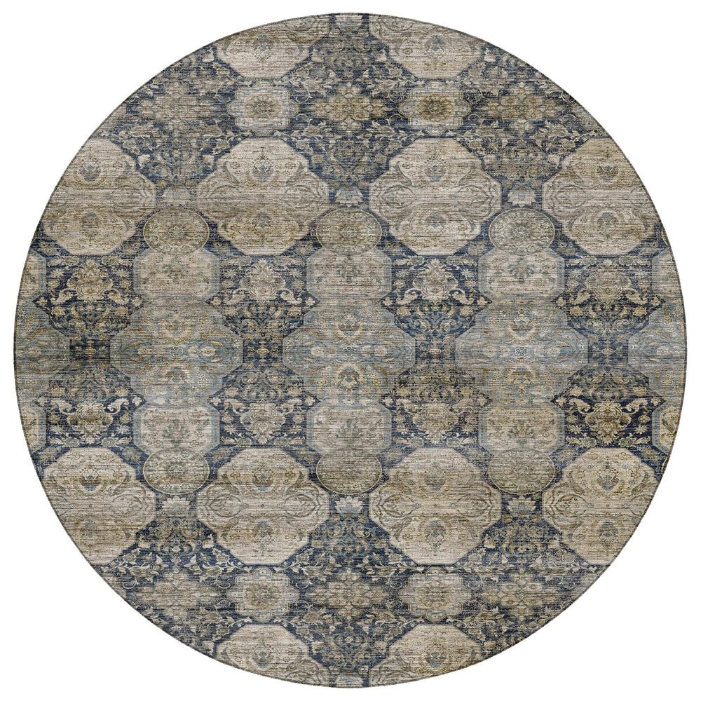 Dalyn Rug Company Aristo AR8 Navy 8" Round Area Rug, , large