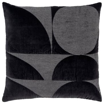 Rizzy Home 20" x 20" Poly Filled Throw Pillow in Dark Grey, , large