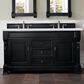 James Martin Vanities Brookfield 60" Double Bathroom Vanity in Antique Black with 3 cm Arctic Fall Solid Surface Top and Rectangle Sink, , large