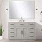 Lexora Home Abbey 48" Single Bathroom Vanity in Black Oak with 2 cm White Quartz Top, Rectangular Sink and 46" Mirror, , large