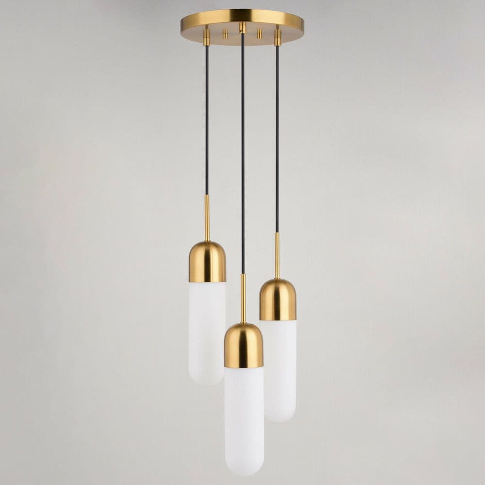 Vaxcel International Co. Ltd. Thalia 3-Light Pendant in Antique Gold, , large
