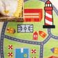 Safavieh Kids Playhouse KPH202M 3"3" x 5"3" Blue and Green Rug, , large