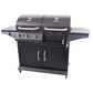 Char-Broil Deluxe Liquid Propane and Charcoal Combo Grill in Black, , large