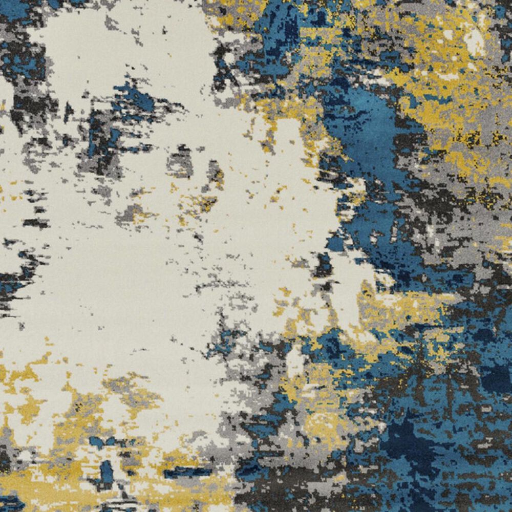 Surya Pepin PEI-1012 2&#39; x 3&#39; Aqua, Blue and Mustard Area Rug, , large