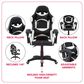 CorLiving Ravagers Gaming Chair in Black/White, , large