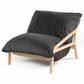 Jaxx Saxx Lush Velvet Bean Bag Lounge Chair in Black, , large