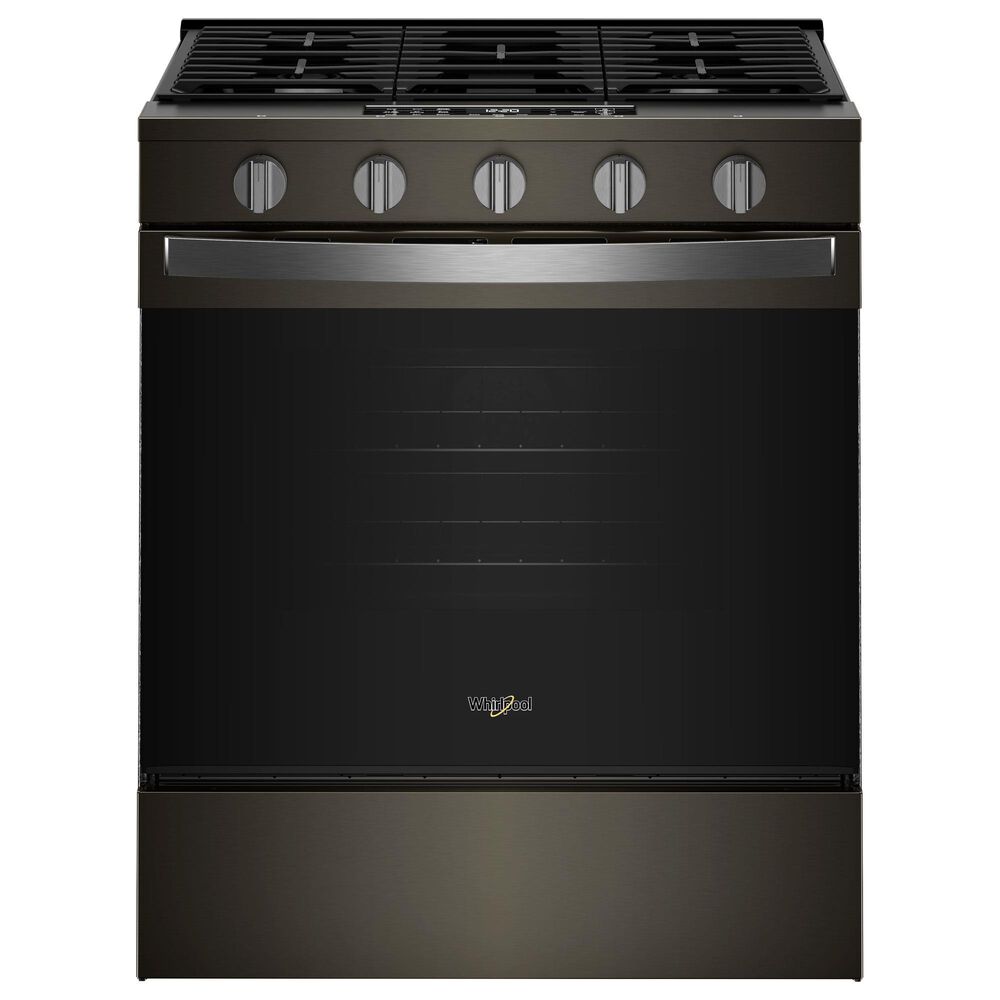 Whirlpool 30" Smart Gas Range with Air Cooking Technology in Black Stainless, , large