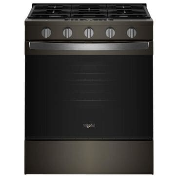 Whirlpool 30" Smart Gas Range with Air Cooking Technology in Black Stainless, , large